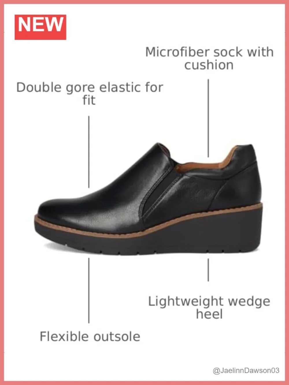 Women's Faux Leather Loafer Flats Slip-On Wedge Comfort Cushion